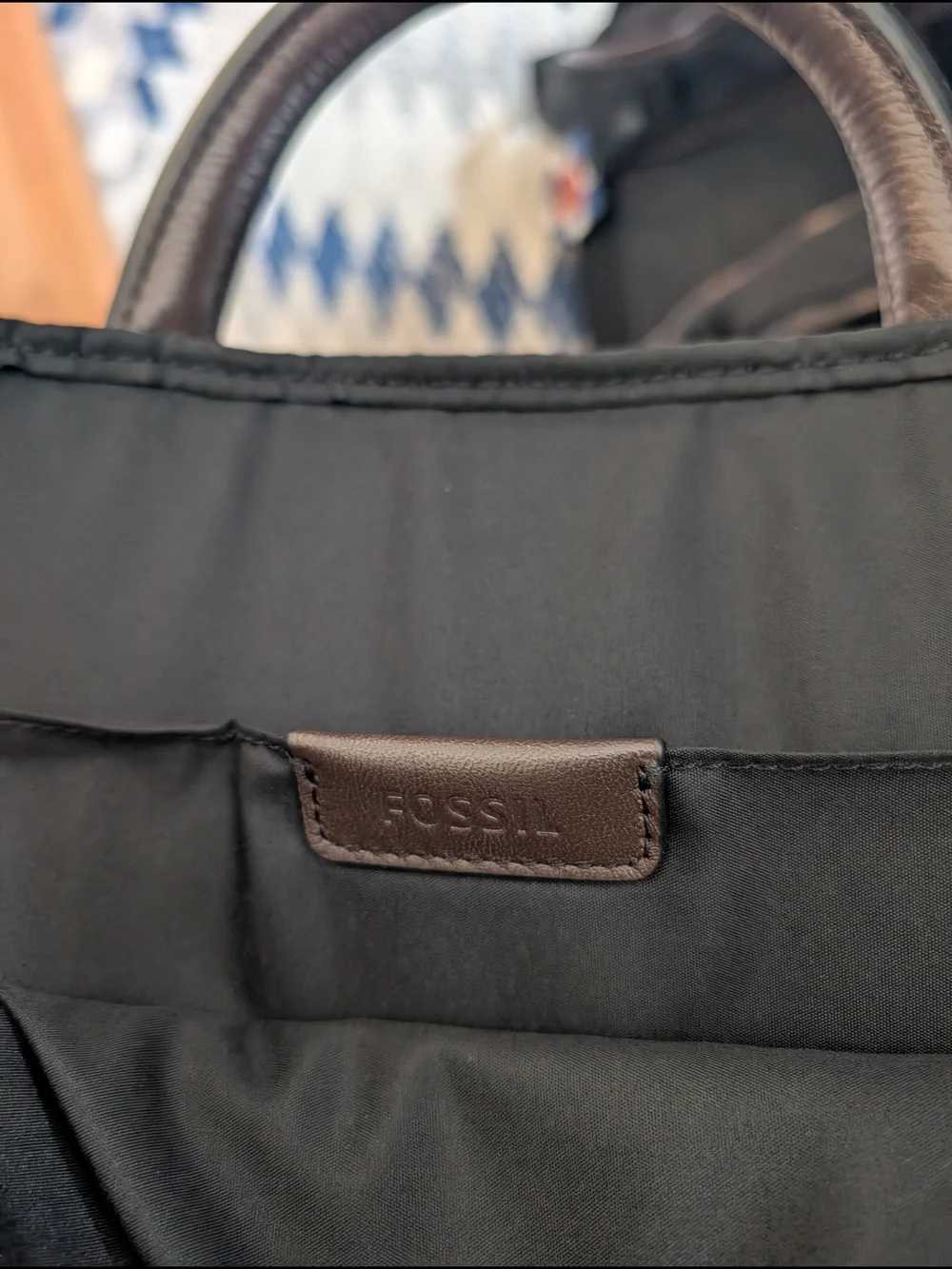 FOSSIL Haskell Double Briefbag Top Handle Laptop Bag Dark Loden Khaki